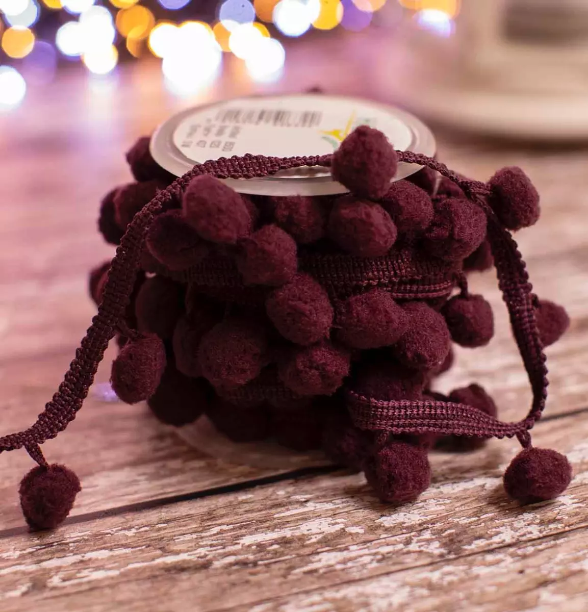 Burgundy Bobble Ribbon