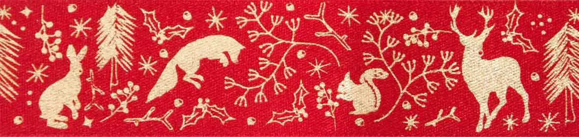 Red Wildwood Christmas Ribbon