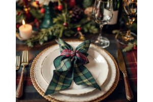 tartan Ribbon Placesetting