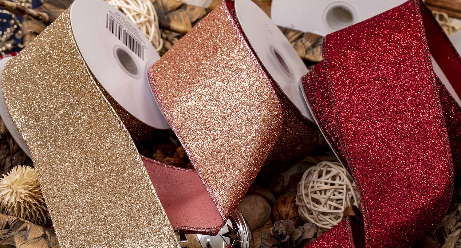 Glitter Christmas Ribbons