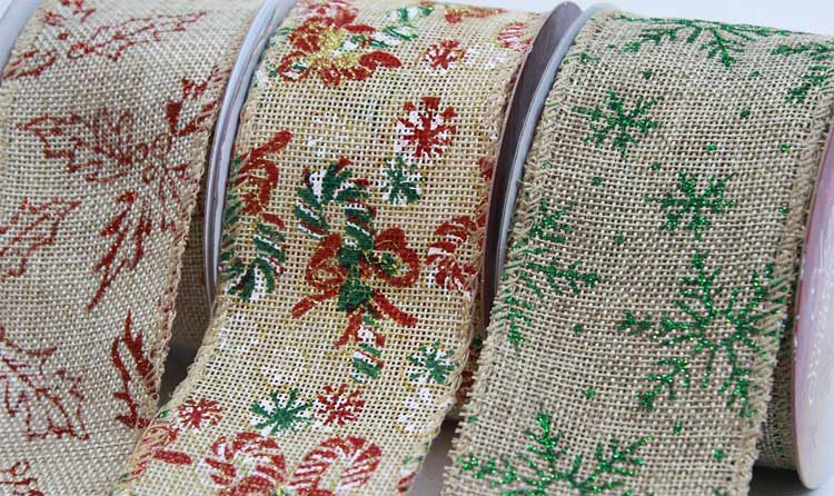 Hessian Style Christmas Ribbons