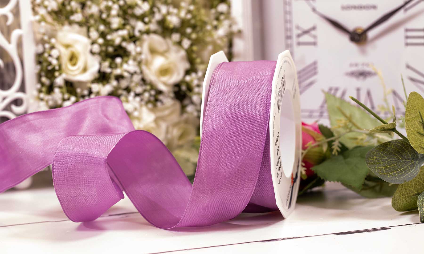 Silky Taffeta Ribbon - Wired