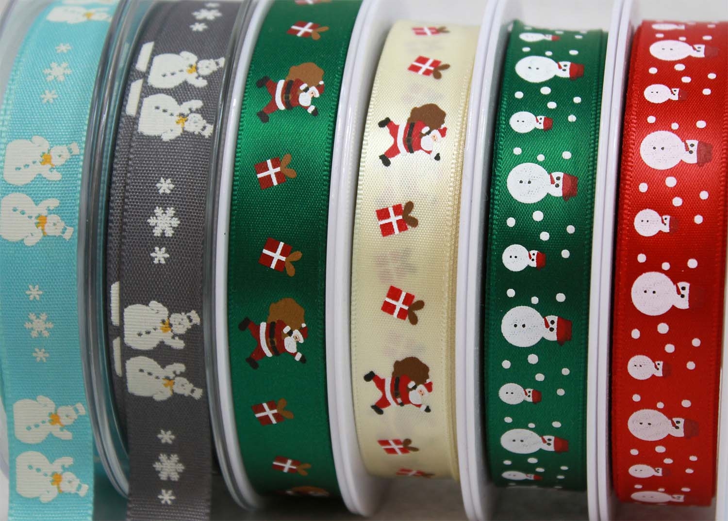 Santa & Snowman Themed Christmas Ribbons