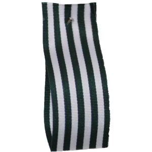 16mm x 25m  Stripe Ribbon By Berisfords Ribbons Col: Bottle Green