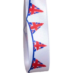 25mm Union Jack Bunting Ribbon