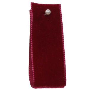 Velvet Ribbon By Berisfords Dark Red 9614 - available in 9mm - 50mm widths