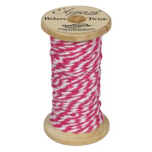 Bakers Twine Wooden Spool 2mm x 15m Fuchsia No.28