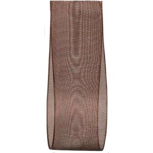 25mm Brown sheer ribbon