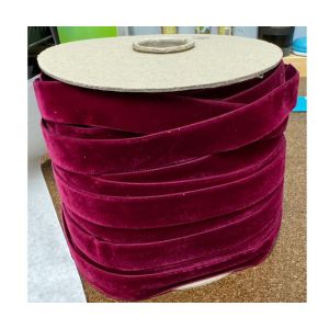 22mm x 75m Wine Velvet Ribbon Bulk Reel By Berisfords