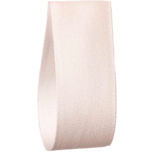 25mm x 15m Cotton Ribbon In White