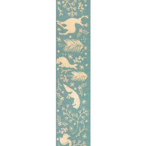 Petrol green wildwood Christmas ribbon 25mm by Berisfords 