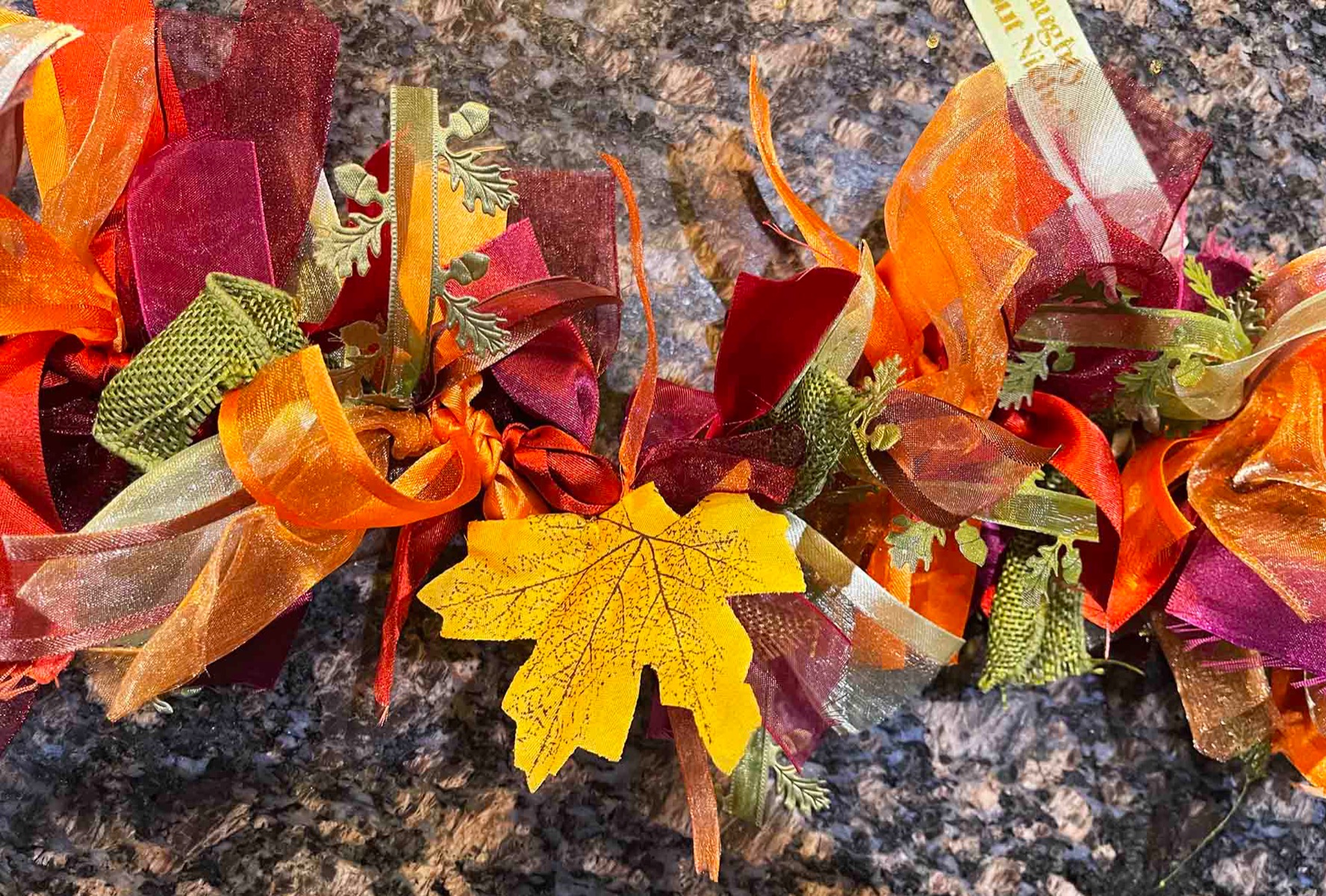 close up of garland